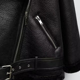 New Faux Leather Double Sided Coat