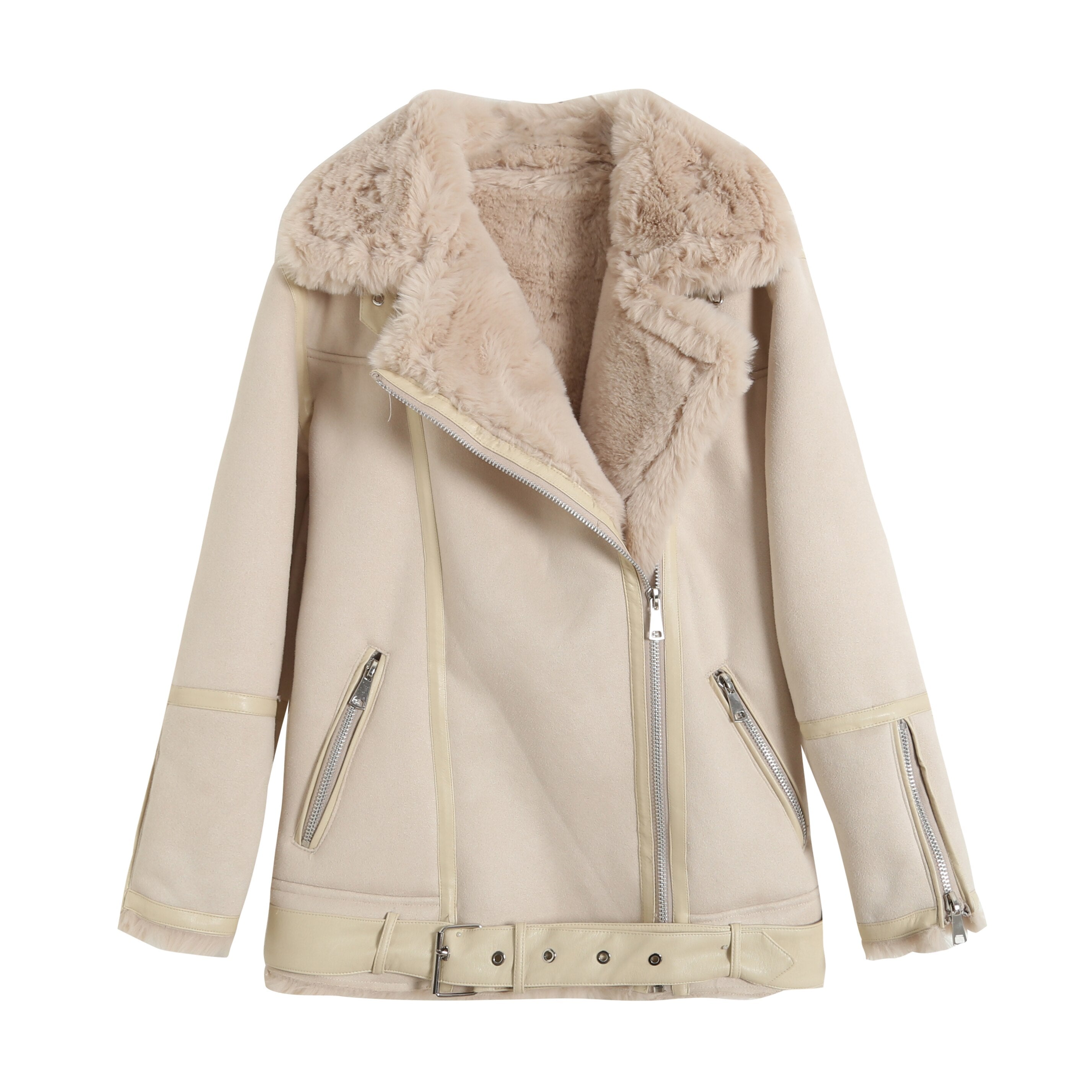 New Faux Leather Double Sided Coat