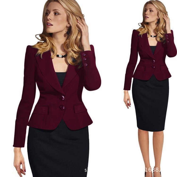 Fashion Single Breasted Casual Elegant Short Blazers