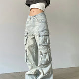 Hip Hop High Waist Wide Leg Denim Pants