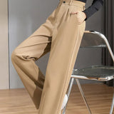 Cargo Loose Drawstring Low Waist Casual Streetwear Baggy Wide Leg Trouser
