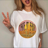 Women Clothing Print Female Top Short Sleeve Tee