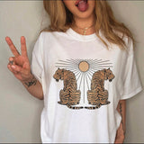 Women Clothing Print Female Top Short Sleeve Tee