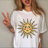 Women Clothing Print Female Top Short Sleeve Tee