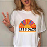 Women Clothing Print Female Top Short Sleeve Tee