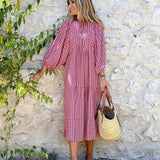 Casual Summer Floral Printing V-Neck Boho Dress