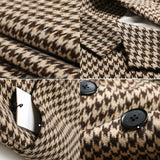 Long Sleeve Plaid Blazer