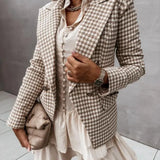 Office Lady Jacket Double Breasted Outwear 2025 Casual Pocket Female Coat