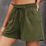 Women's Casual Floral Print Drawstring Loose Shorts High Waist Cotton Linen Sport Office Summer Shorts