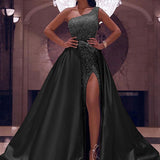 High Split Sequin Off Shoulder Sleeveless Maxi Dress