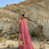 Loose Waist Streetwear Fashion Floor Length Boho Dress