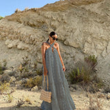 Loose Waist Streetwear Fashion Floor Length Boho Dress