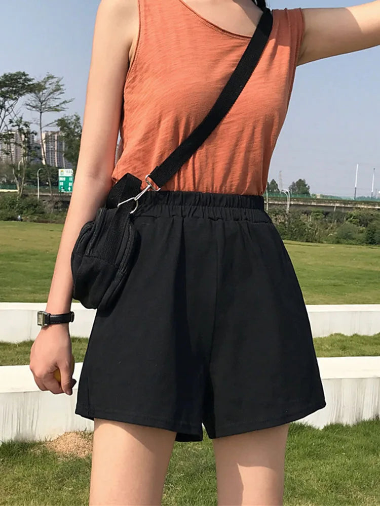 Women 2025 Summer Fashion NEW Casual Clothes Solid color egan Hip hop punk Pocket harajuku Vintage Short