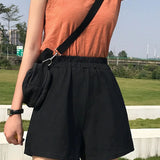 Women 2025 Summer Fashion NEW Casual Clothes Solid color egan Hip hop punk Pocket harajuku Vintage Short