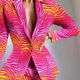 Colorful Long Sleeve Blazer