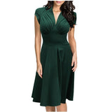 Women Stretch High Waist Elegant Dress Ladies Evening Party Formal Work Business Office Bodycon Midi Dress