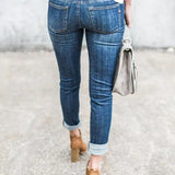 Women Ripped Hollow Out Bleached Y2k Trouser