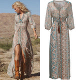 Women Summer Chiffon Boho Long Maxi Dress