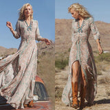 Women Summer Chiffon Boho Long Maxi Dress