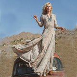 Women Summer Chiffon Boho Long Maxi Dress