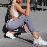 Women Sweatpant Reflective Hight Waist Bottom