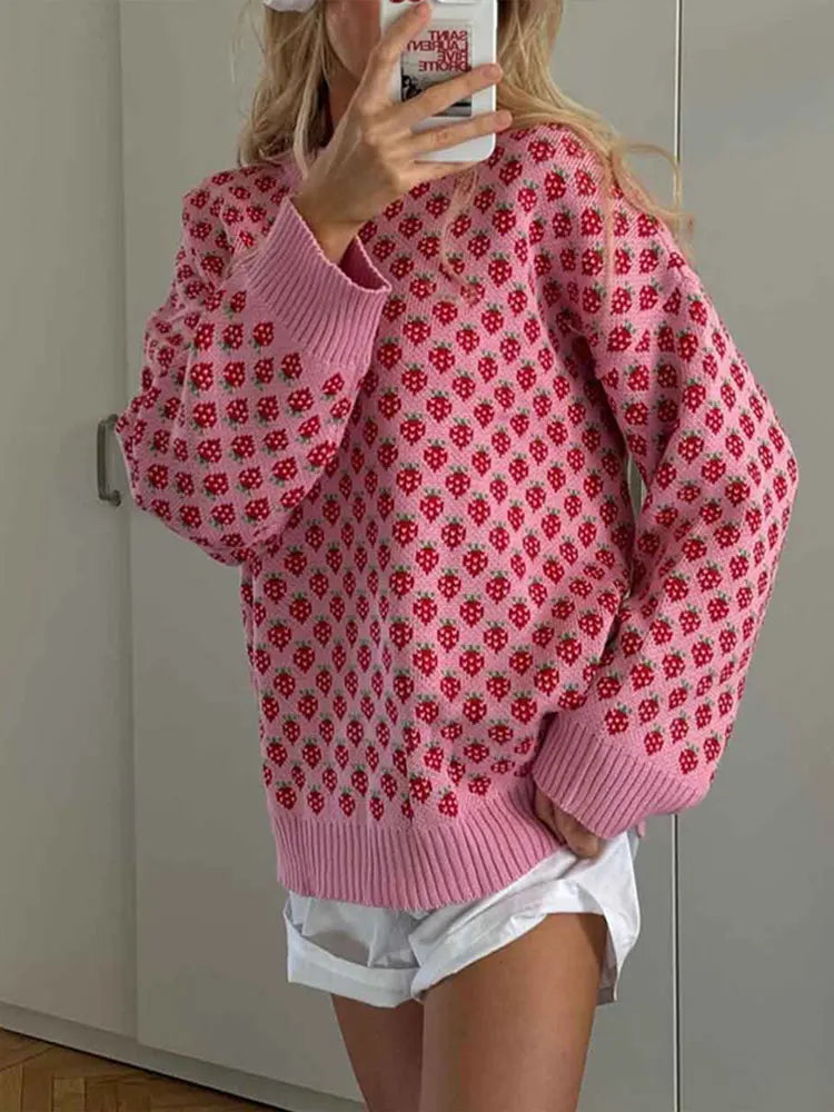 Round Neck Long Sleeves Fashion Sweater
