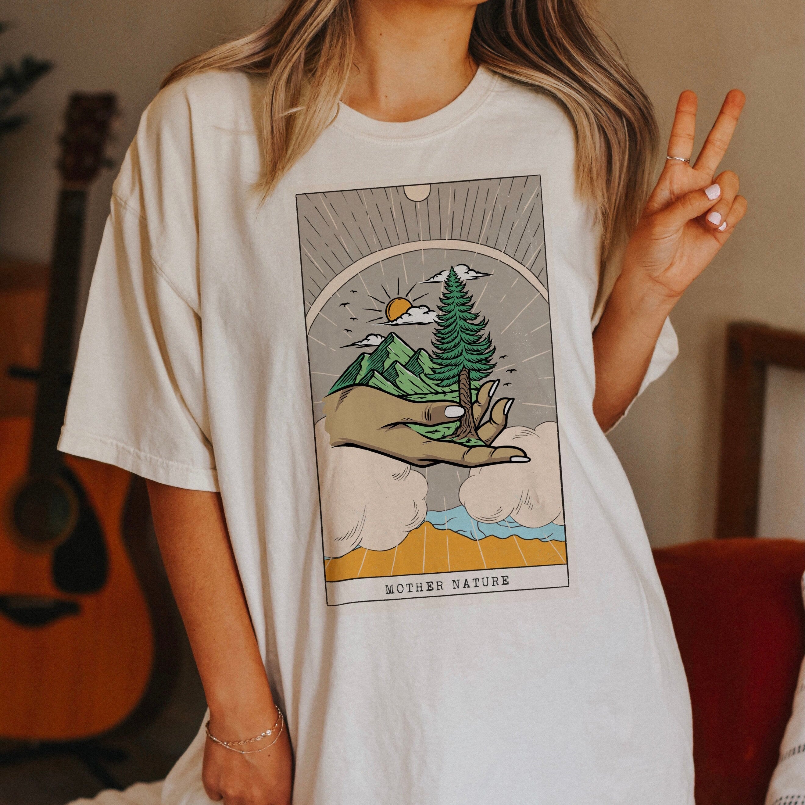 Women T-shirt Tarot Print Tops Casual Ladies Basic