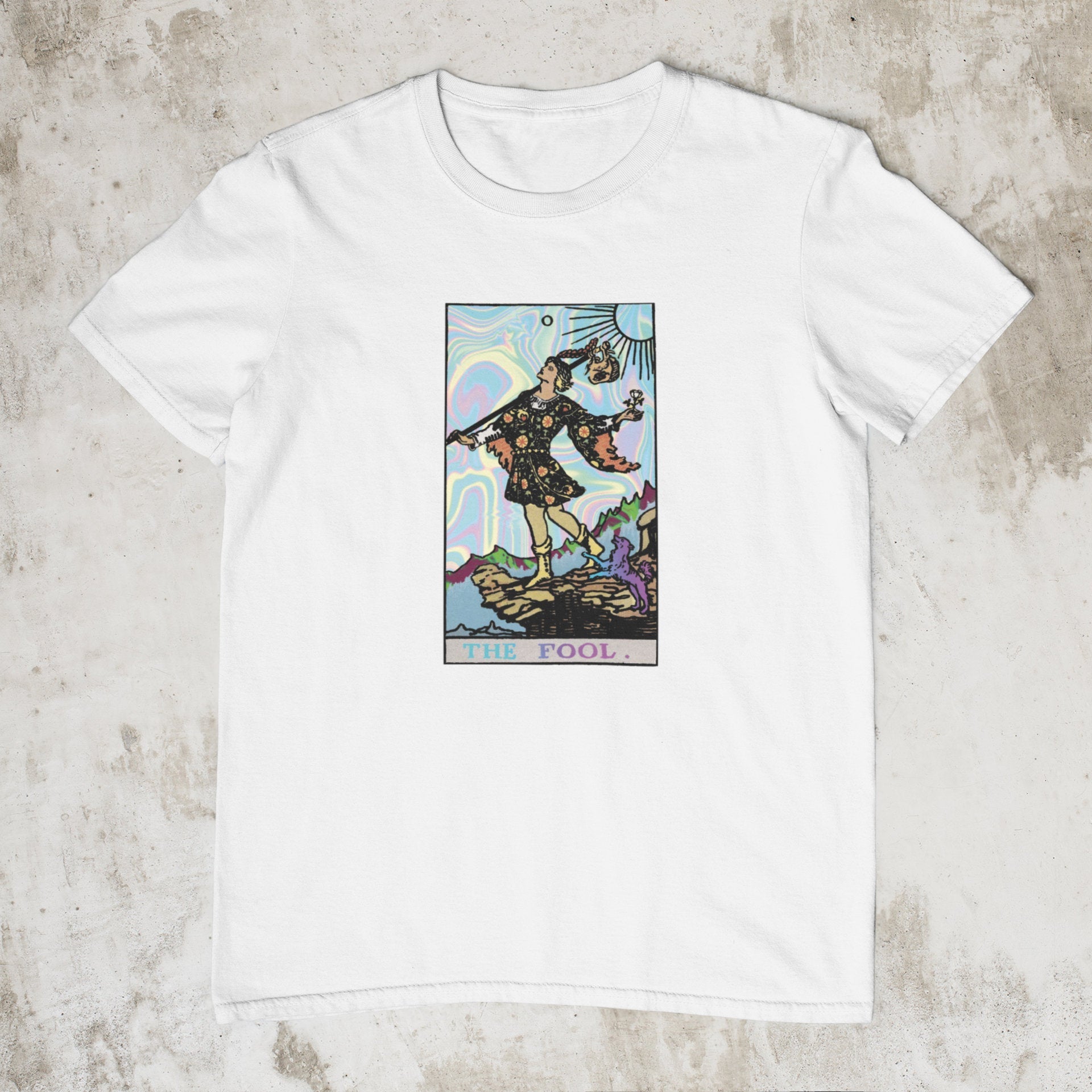 Women T-shirt Tarot Print Tops Casual Ladies Basic