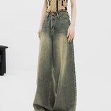 Vintage Korean High-Waist Grunge Streetwear Jeans