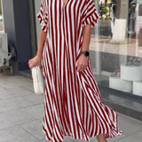 Loose Office Lady Fashion Casual Beach Maxi Boho Dress