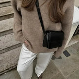 Women Wool Blends Round Neck Pullover Top Casual Long Sleeve Sweater