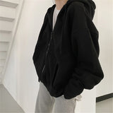 Zip Up Streetwear Letter Printed Hoodies