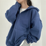 Zip Up Streetwear Letter Printed Hoodies