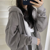 Zip Up Streetwear Letter Printed Hoodies