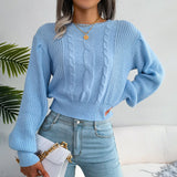 Sleeve Knitted Plus Size Autumn Winter Women's 2025 Fashion Sweater