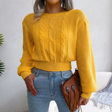 Sleeve Knitted Plus Size Autumn Winter Women's 2025 Fashion Sweater