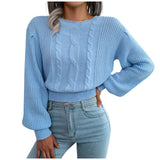Sleeve Knitted Plus Size Autumn Winter Women's 2025 Fashion Sweater