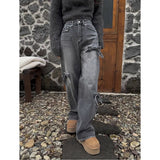 Women's Bow Baggy Korean Cowboy Pants