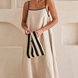 Fashion Halter Swing Backless Sleeveless Cotton Line Casual Maxi Dress