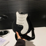 Guitar Shape 2025 Trend Halloween Party Gothic Crossbody Sling Shoulder Bag