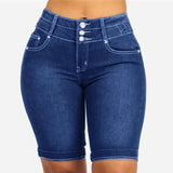 Women's Denim Shorts 2025 New Summer Waist Casual Chic Skinny Shorts