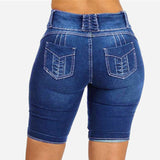 Women's Denim Shorts 2025 New Summer Waist Casual Chic Skinny Shorts