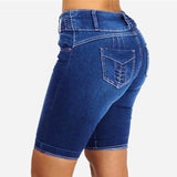 Women's Denim Shorts 2025 New Summer Waist Casual Chic Skinny Shorts