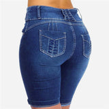 Women's Denim Shorts 2025 New Summer Waist Casual Chic Skinny Shorts