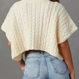 Women's Loose Short-sleeved Turtleneck Knit Summer Autumn Lady Sweater