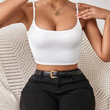 Women's Color Cami Crop Top Sleeveless Crop Top