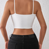 Women's Color Cami Crop Top Sleeveless Crop Top