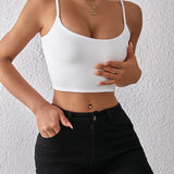Women's Color Cami Crop Top Sleeveless Crop Top