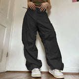 Retro Street Wide-leg Corseted Pants