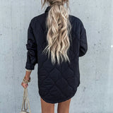Pocket Casual Cotton Coats Woman Jackets 2025 New Loose Buttoned Thick Parkas Coat